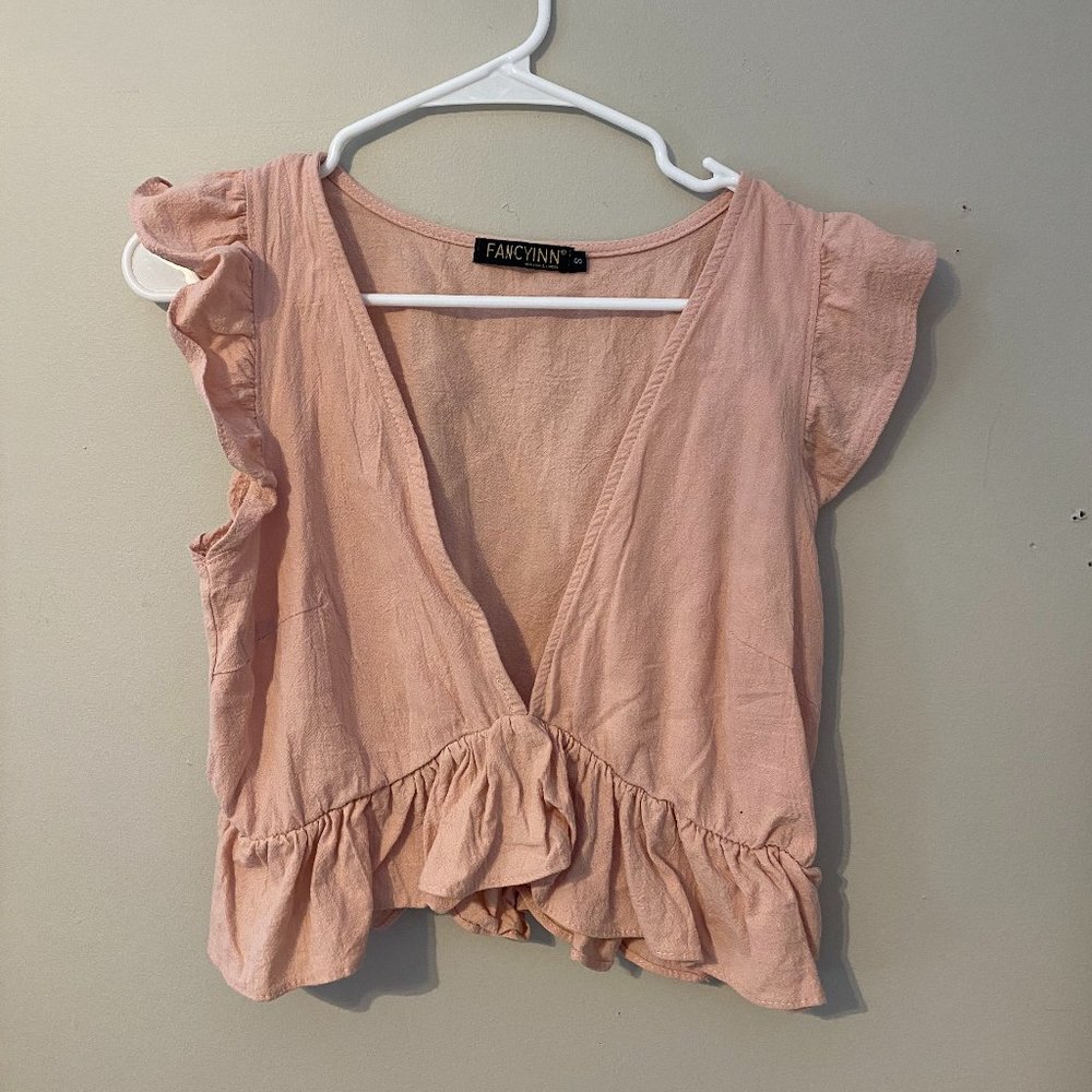 Fancyinn Light Pink Sleeveless Blouse